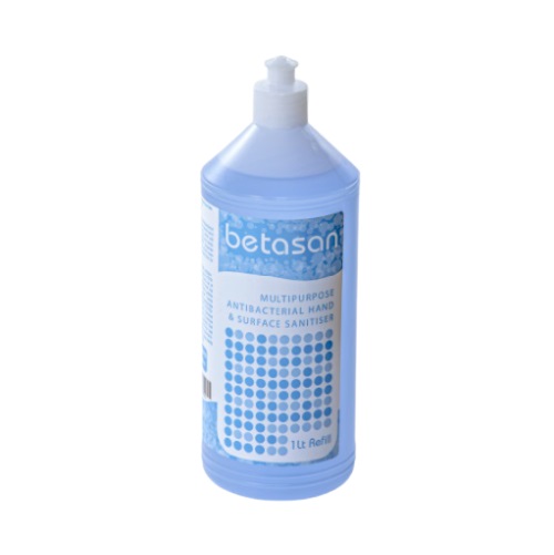 Betasan 70% Alcohol 6 X 1 Liter Hand Sanitiser Liquid Spray Refills BPR-LIQ-007