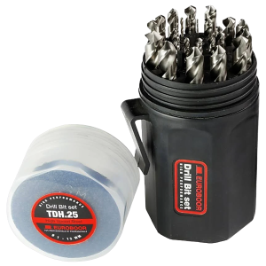 Euroboor HSS Twist Drill Bit Set, 25 Piece TDH.25