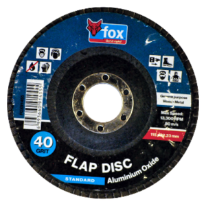 Fox Abrasive Flap Disc Aluminium Oxide Standard Grit 40, 115mm