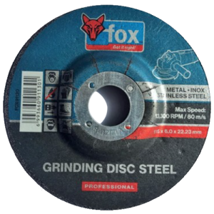 Fox Abrasive Metal, Inox Stainless Steel Grinding Disc 6mm x 115mm Professional