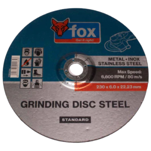 Fox Abrasive Metal, Inox Stainless Steel Grinding Disc 6mm x 230mm Standard