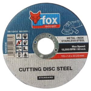 Fox Abrasive Inox Cutting Disc 1.0mm x 115mm Standard