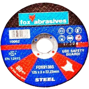 Fox Abrasive Steel Cutting Disc 3.0mm x 125mm - Standard