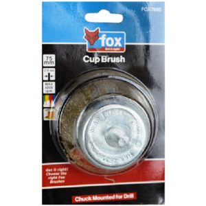 Fox Fine Crimped Steel Wire Cup 75mm - Drill