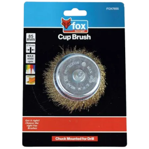 Fox Fine Crimped Steel Wire Cup 85mm - Drill