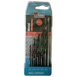 Fox HSS Forged Drill Bit Set 3-8mm, Pack of 5