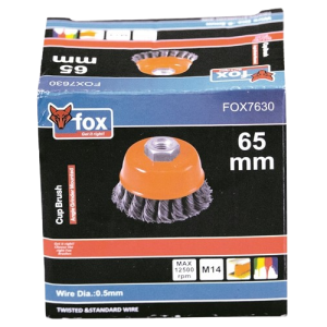 Fox Twist Knotted Cup Brush M14 65mm - Grinder