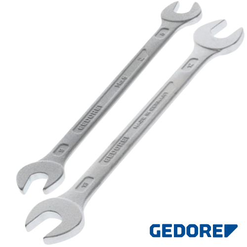 Gedore No.6 Double Open Ended Spanners 6mm x 7mm to 12mm x 13mm