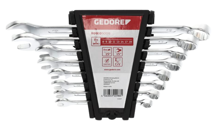 Gedore Red Combination Spanner Set 8 Piece 8-19mm R09105008