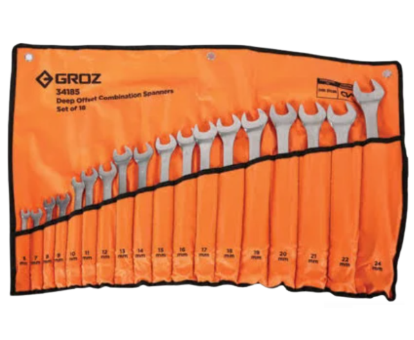 Groz Combination Spanner Set 18 Piece 34185