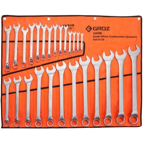 Groz Combination Spanner Set 26 Piece 34186