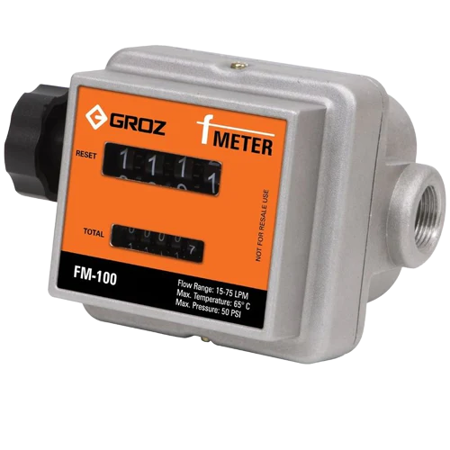 Groz Mechanical Fuel Meter 3/4" NPT (F) Threaded FM-100