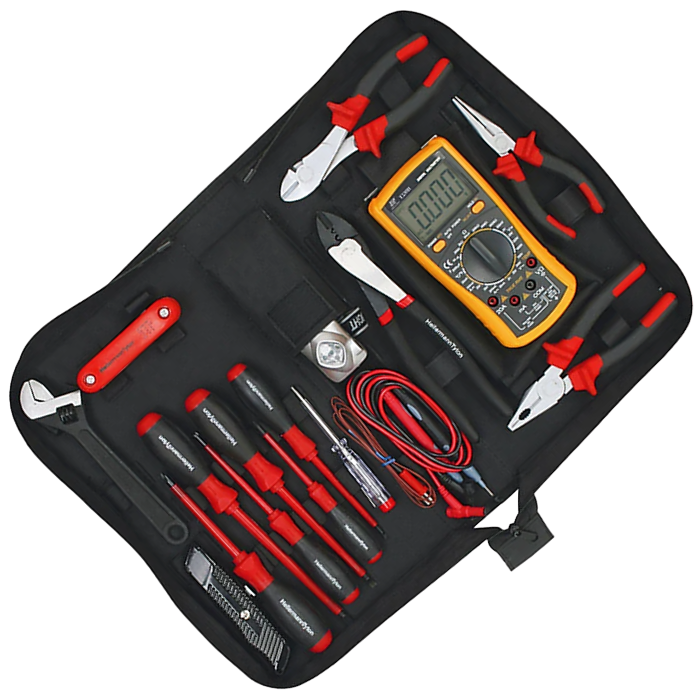 Hellermanntyton Electrical Tool Kit with T235H Multimeter, 16 Piece