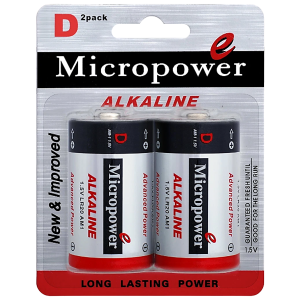 Micopower D Cell Batteries 6 X 2 Pack, BAT-DCE-001