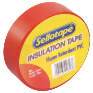 Sellotape Red Flame Retardant Insulation Tape 18mm x 20m