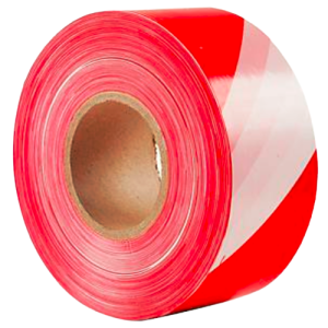 Sellotape Red and White Barrier Tape 75mm x 500m