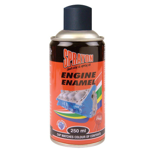 Sprayon Black Matt Engine Enamel Spray Paint 250ml