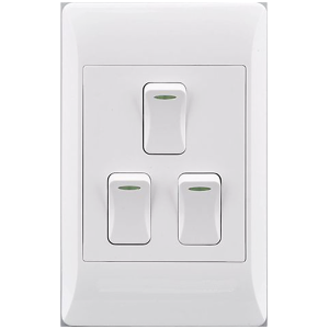 Electricmate 3 Lever 2 x 4 Switch, White