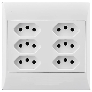 Electricmate White 6 x Euro Socket, 4 x 4