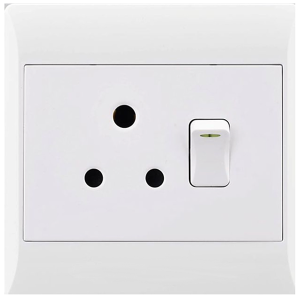 Electricmate White Single Socket 16A, 4 x 4