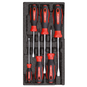 Gedore Red Screwdriver Set 6 Piece PZ + SL 2C Handle, R38002106