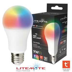 Litemate Smart Wifi Controlled Led Light Bulb - A60 E27, 9 Watt