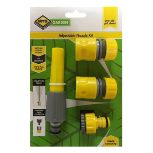 MTS Gardening Hose Adjustable Nozzle Set 4 Piece