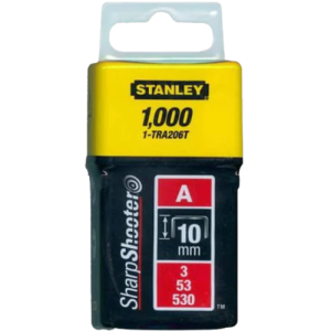 Stanley Light Duty 10mm Staples 1-TRA206T, Type A, 3, 53, 530