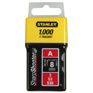 Stanley Light Duty 8mm Staples 1-TRA205T, Type A, 3, 53, 530