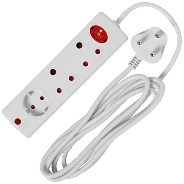 Electricmate 3-Way Multiplug with Overload + 3 Metre Cord