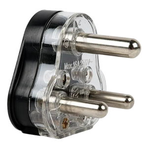 Electricmate Black Hollow Pin Plug Top 16 Amp