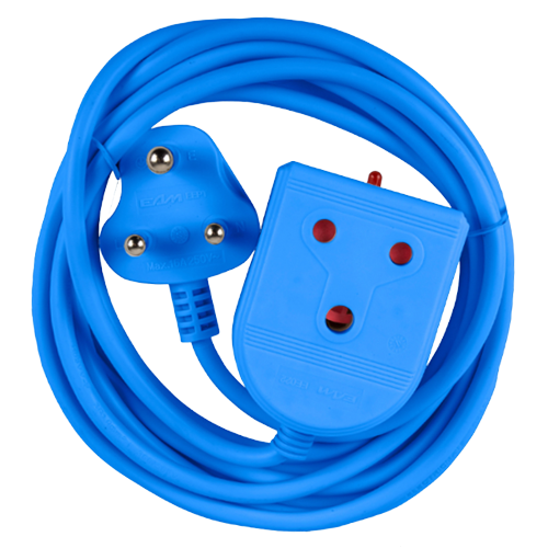 Electricmate Blue Extension Lead 3 Metre, 10 Amp with 1.0mm Cord