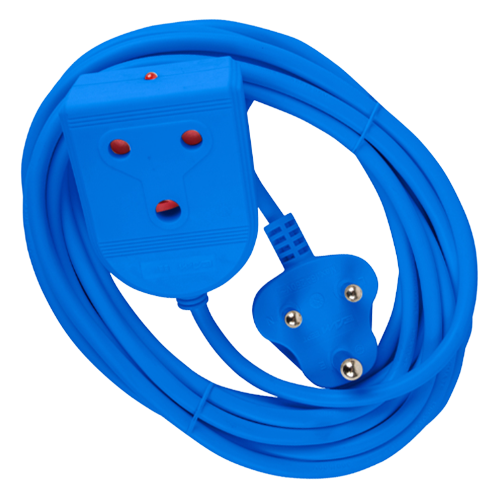 Electricmate Blue Extension Lead 5 Metre, 10 Amp with 1.0mm Cord