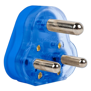 Electricmate Blue Hollow Pin Plug Top 16 Amp