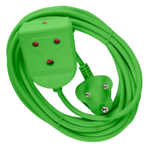 Electricmate Green Extension Lead 5 Metre, 10 Amp with 1.0mm Cord