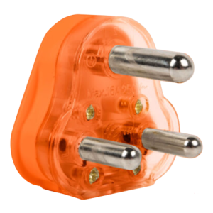 Electricmate Orange Hollow Pin Plug Top 16 Amp