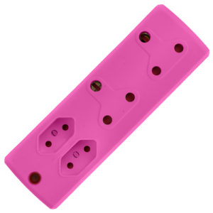 Electricmate Pink 4 Way Adaptor, 2 x 16A + 2 x 5A