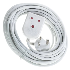 Electricmate White Extension Lead 10 Metre, 16 Amp with 1.5mm Cord