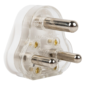 Electricmate White Hollow Pin Plug Top 16 Amps