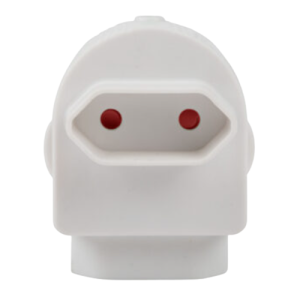 Electricmate White Top and Bottom Entry Euromate Adaptor 5A