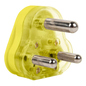 Electricmate Yellow Hollow Pin Plug Top 16 Amp