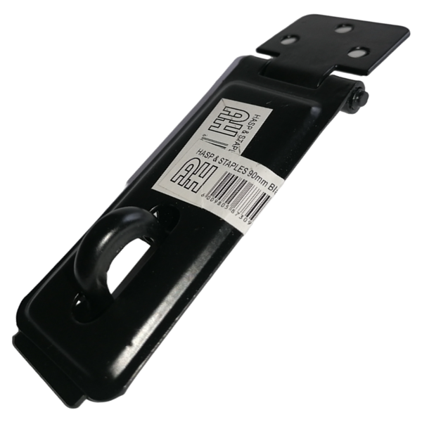 Fascor Black Japan Hasp and Staple 90mm, Pack of 1