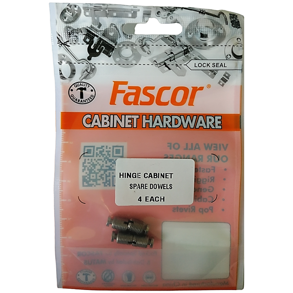 Fascor Cabinet Hinge Spare Dowels, Pack of 4