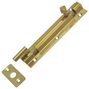 Fascor Necked Brass Plated Barrel Bolt 100mm