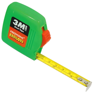 Freemans Easilock Green Tape Measure 3m x 13mm