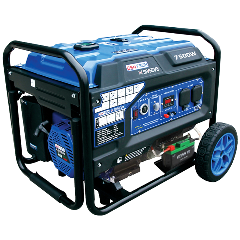 Gentech 7.5kVA 4 Stroke Push Start Petrol Portable Generator GP8500D