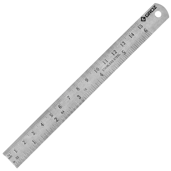 Groz Stainless Steel Ruler 150mm SR150