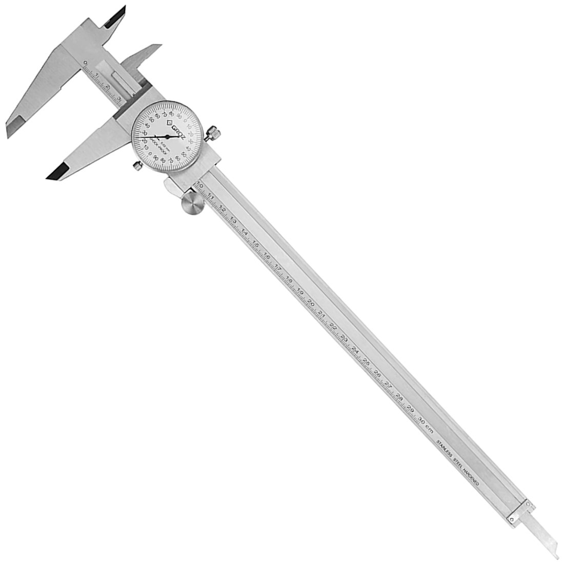 Groz Vernier Caliper with Dial Indicator 300mm, 505-648 / 745 Groz Vernier Caliper with Dial Indicator 300mm, 505-648 / 745