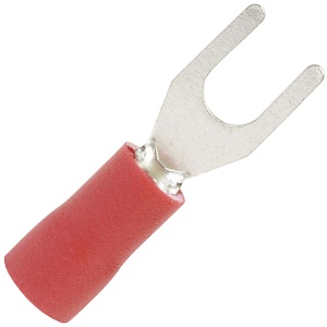 Hellermanntyton Red Spade Terminal 3.7mm 1S35, Pack of 10