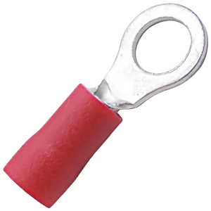 Hellermanntyton Red Terminal Ring 4.3mm 1R4, Pack of 10